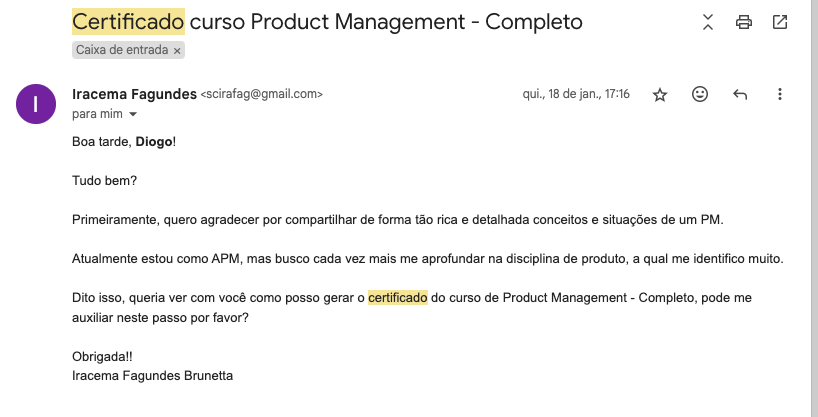 Depoimento Iracema